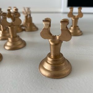 14 Wedding gold table number holders